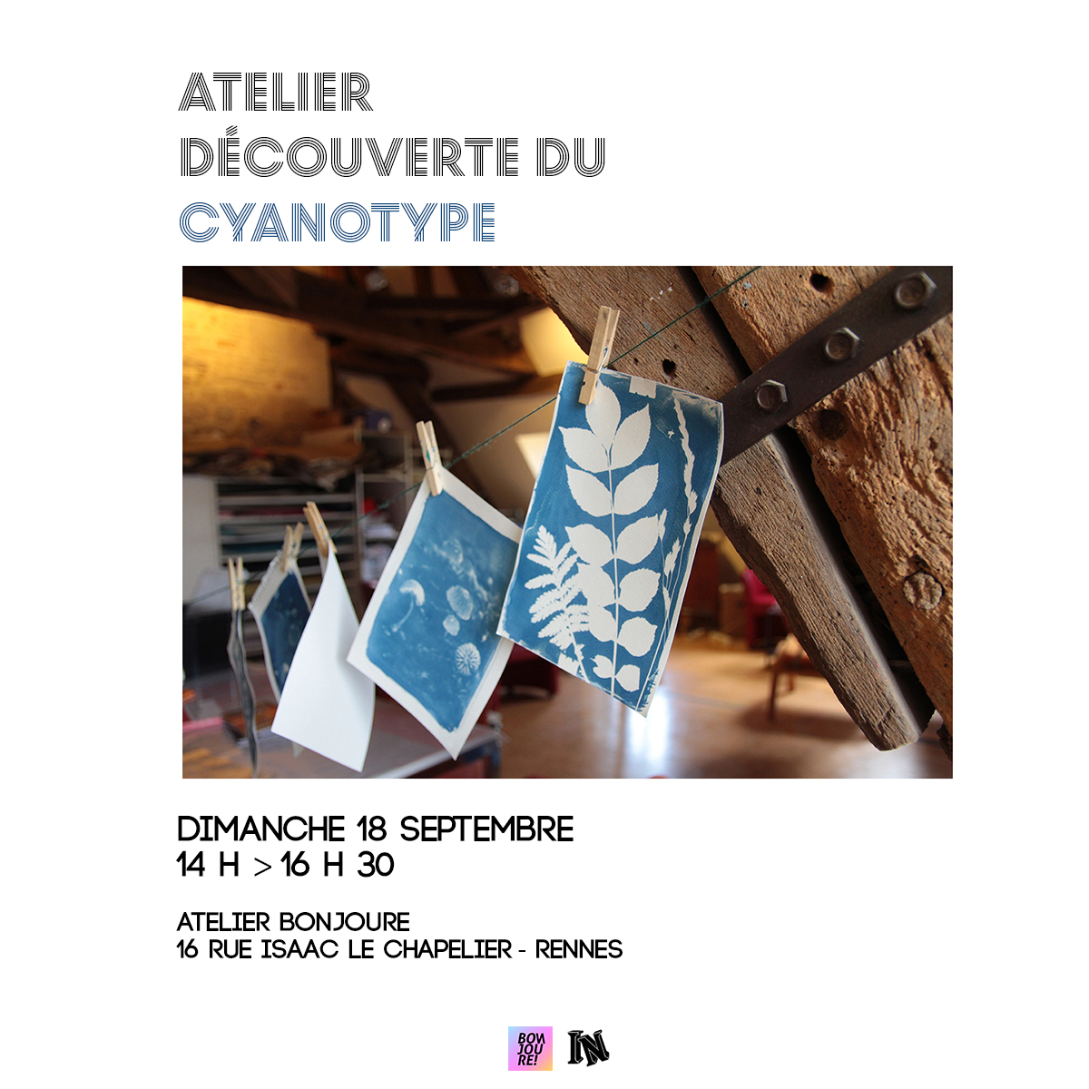 Découverte du cyanotype à l’atelier Bonjoure